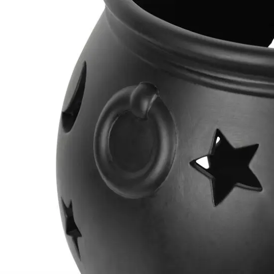 10.75" Black Moon & Stars Cauldron Ceramic Candle Holder by Ashland&reg; {4}