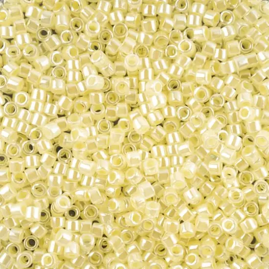 John Bead 11/0 Miyuki Delica Glass Seed Beads, 5g Yellow Ceylon Line Dyed {1}