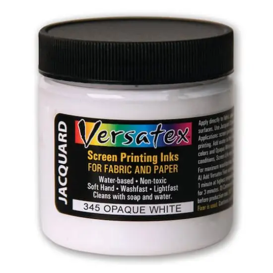 Jacquard Versatex Screen Printing Ink, 4oz. 345 Opaque White {1}