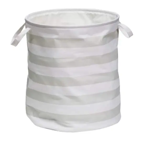 Honey Can Do 20" Gray Stripe Kids Hamper {1}