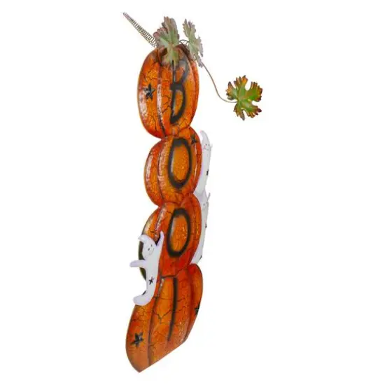 33" Orange & Black Stacked Pumpkins Outdoor Halloween Decoration {3}