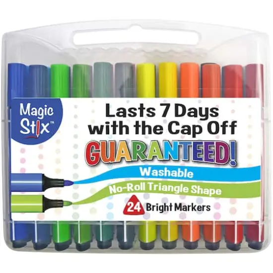 Magic Stix&trade; 24 Piece Washable Triangular Marker Set {1}