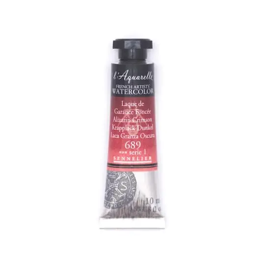 Sennelier French Artists' Watercolor, 10mL 689 Alizarin Crimson S1 {1}
