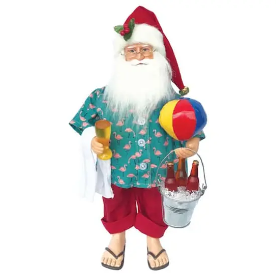 Santa's Workshop 15" Beer At The Beach Claus {1}