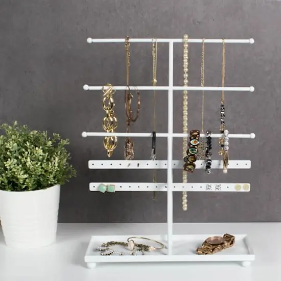 DII&reg; 3-Tier Jewelry Organizer White {4}