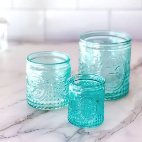 Kate Aspen&reg; Nesting Vintage Blue Glass Tea Light Holder, 3ct. {9}