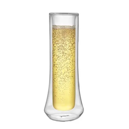 JoyJolt® Cosmo Double Wall Stemless Champagne Flute Glasses, 4ct. {1}
