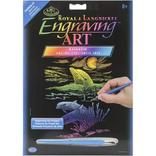 Royal & Langnickel&reg; Engraving Art&trade; Dolphin Reef Rainbow Foil Kit {1}