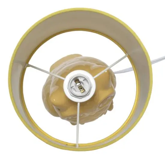 Simple Designs 13" Ceramic Owl Table Lamp Dandelion Yellow {13}