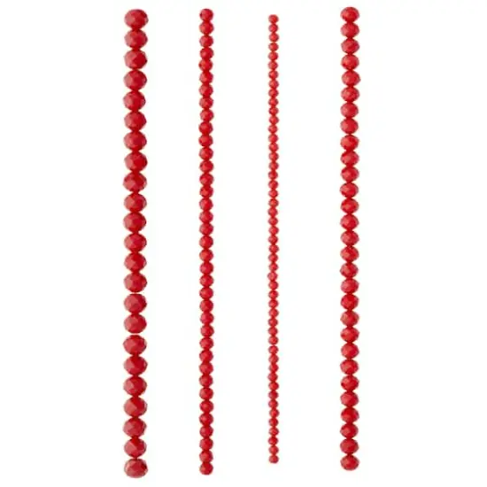 Red Faceted Glass Rondelle Beads by Bead Landing&trade; {4}
