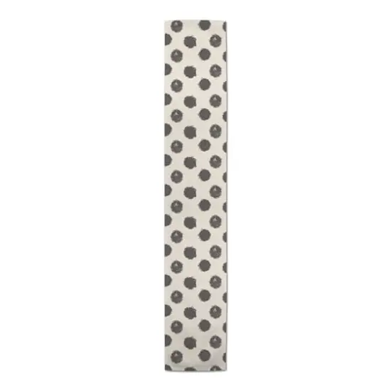 72" Polka Dots Cotton Twill Table Runner Black/White {4}