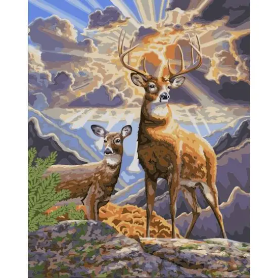Crafting Spark Winter Deers Painting by Numbers Kit {1}