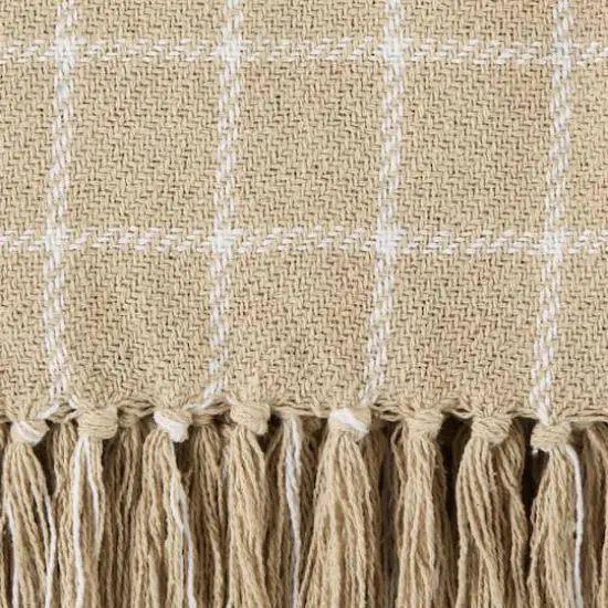 DII&reg; Checked Plaid Throw Vintage Linen {5}