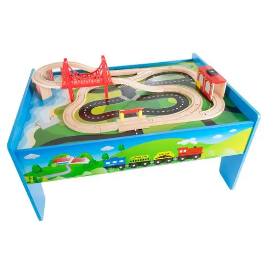 Toy Time Wooden Train Set Table {9}