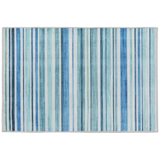 Blue Striped Washable Area Rug by Ashland&reg; {1}