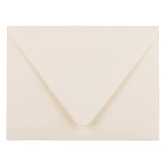 JAM Paper 4.375" x 5.75" Invitation Envelopes with Euro Flap, 50ct. Ivory {1}