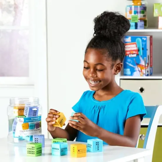 hand2mind&reg; Colorful Foam Ten-Frame Dice, 10ct. {4}