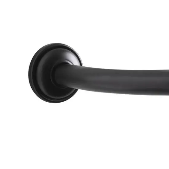 Bath Bliss Matte Black Curved Shower Rod {5}