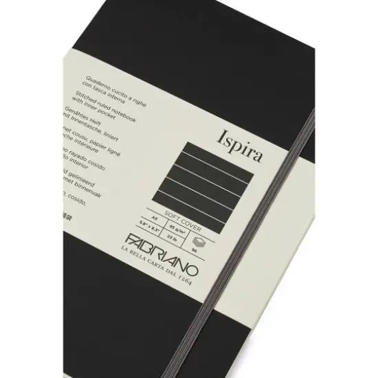 Fabriano&reg; Ispira Black Soft-Cover Notebook {5}