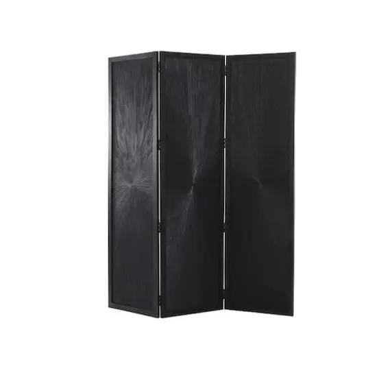 Black Mango Wood Contemporary Room Divider Screen, 70" x 59" {6}
