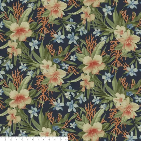 Tommy Bahama Ink Fleur Mar Outdoor Fabric {4}