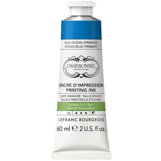 Charbonnel Printing Ink, 60mL Ocean Blue {1}