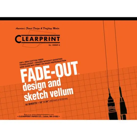 Clearprint&trade; Fade-Out&reg; Design & Sketch Vellum Pad, 8 x 8 Grid {1}