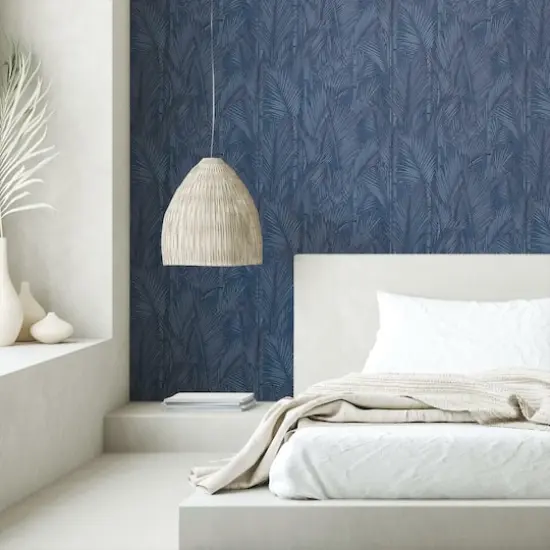 RoomMates Swaying Fronds Peel & Stick Wallpaper Navy {4}
