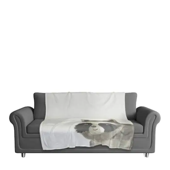 50" x 60" Hello Raccoon Coral Fleece Blanket {3}