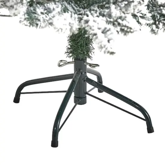 4ft. Pre-Lit Flocked Livingston Fir Pinecones Artificial Christmas Tree with Clear Warm LED Lights {5}