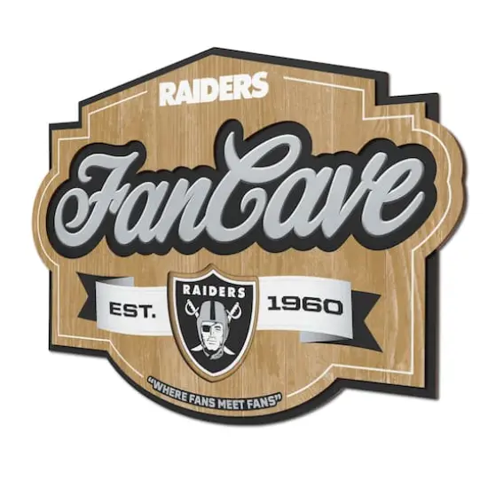 NFL Fan Cave Sign Las Vegas Raiders {1}