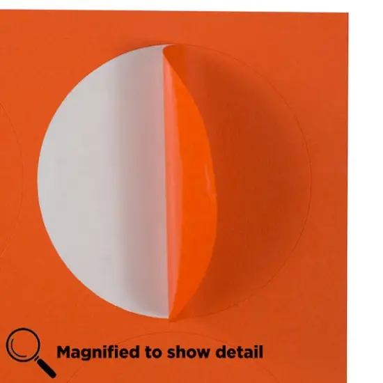 JAM Paper 2.5" Circle Product & Container Labels, 120ct. Orange {6}