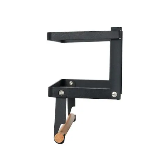 Household Essentials 12" Metal Spice Rack with Paper Towel Holder Black {6}