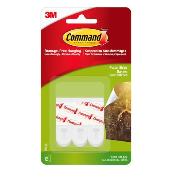 Command&trade; Poster Strips, Small White {1}
