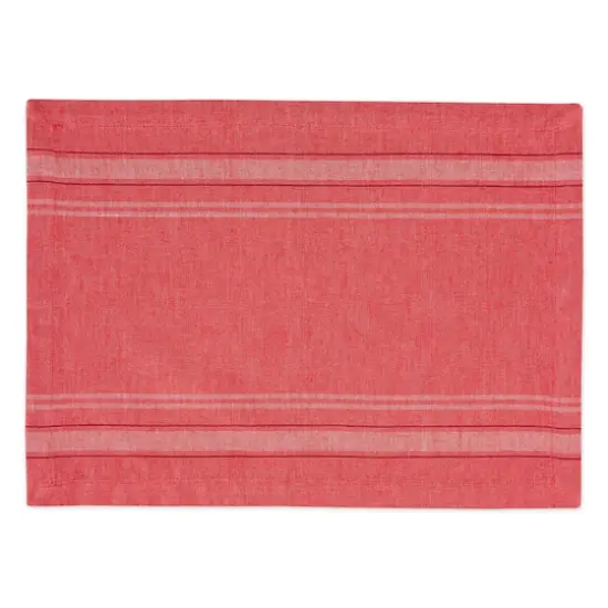 DII&reg; French Stripe Placemats, 6ct. Red {5}
