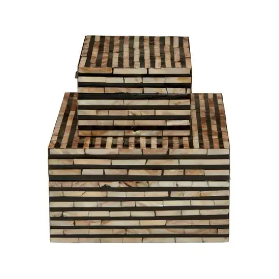 Black Mother of Pearl Coastal Box Set {6}