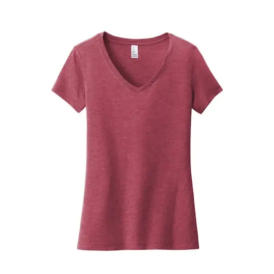 District&reg; Very Important Tee&reg; Heathered Women's V-Neck T-Shirt Heathered Cardinal {1}