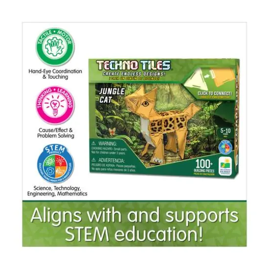 Techno Tiles - Jungle Cat: 100+ Pcs {7}