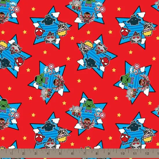 Marvel Kawaii Red Superheroes Cotton Fabric {3}