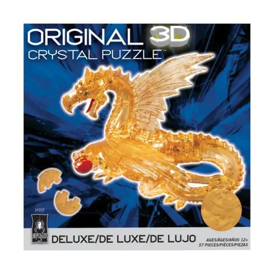 3D Crystal Puzzle - Dragon (Gold): 57 Pcs {4}