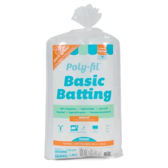 Poly-Fil&reg; 2ct. Basic Batting, 72" x 90" {1}