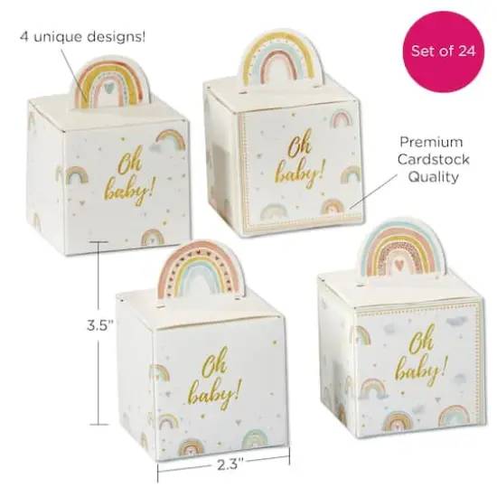 Kate Aspen Boho Rainbow Baby Favor Box Set, 24ct. {8}
