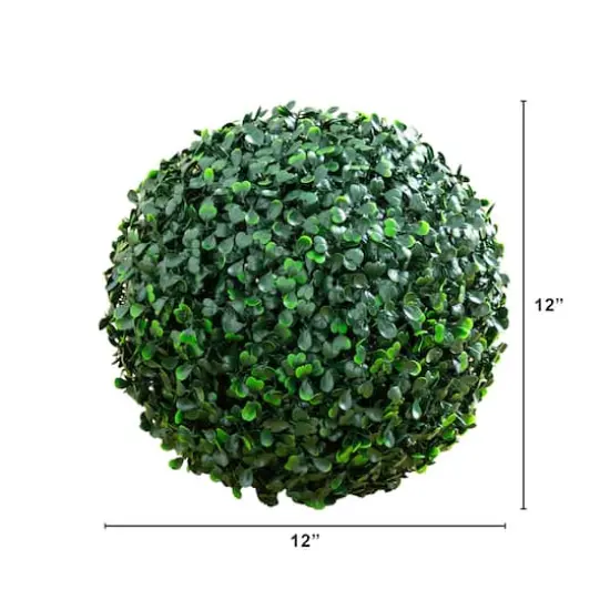 12in. UV Resistant Artificial Boxwood Ball (Indoor/Outdoor) - Set of 2 {3}