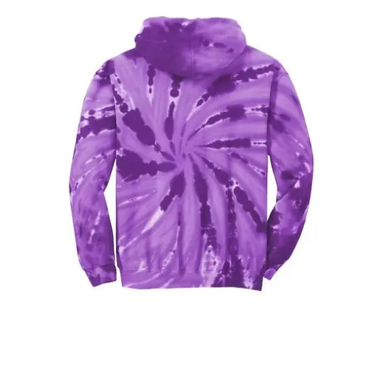 Port & Company&reg; Youth Tie-Dye Pullover Hooded Sweatshirt Purple {5}