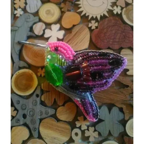 Crystal Art Beadwork Kit For Creating Brooch Fly Bird {9}