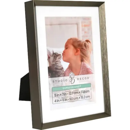Expressions&trade; Aluminum Frame with Mat by Studio D&eacute;cor&reg; Pewter {3}