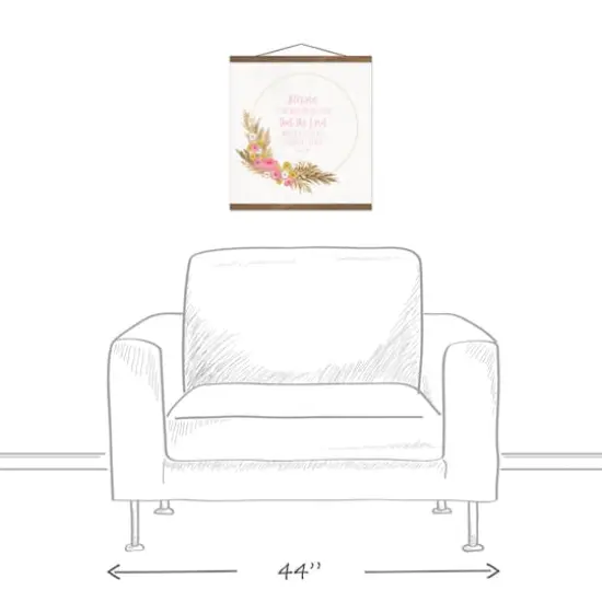 Blessed is She 16" x 16" Teak Hanging Canvas {4}