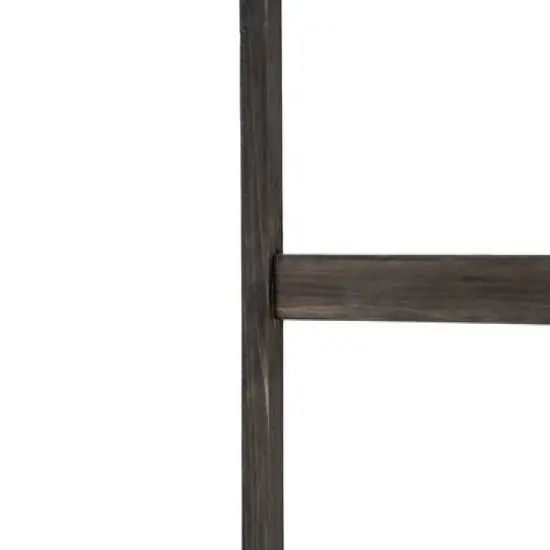 Hello Honey&reg; 76.8" Black Wood Decorative Blanket Ladder {6}