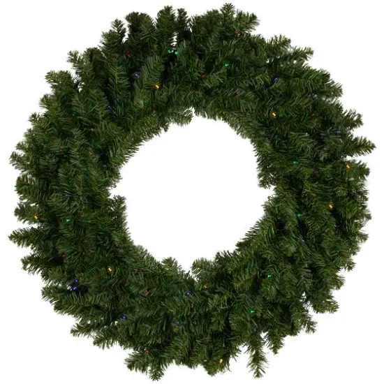 30" LED Canadian Pine Artificial Christmas Wreath {4}