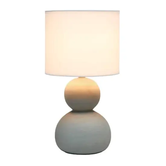 Simple Designs 15.3" Taupe Stone Age Table Lamp {3}
